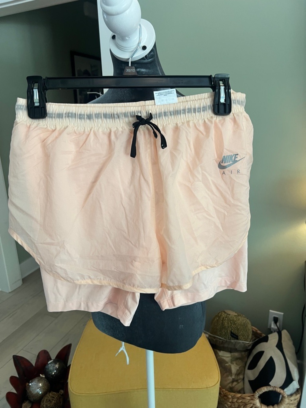 Nike Women’s Peach Running Shorts with Black Drawstring